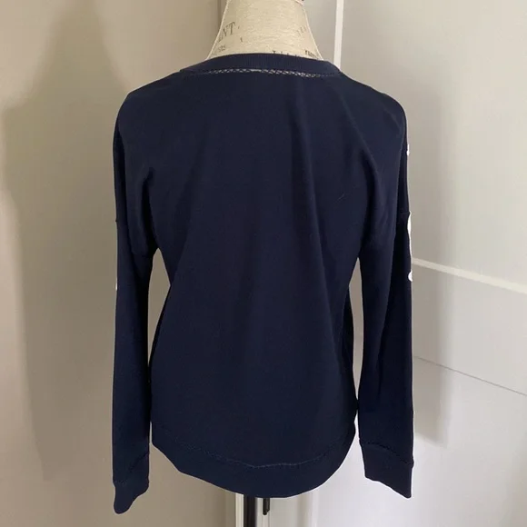 Victoria Beckham for Target Navy Floral Long Sleeve size small - Picture 5 of 5